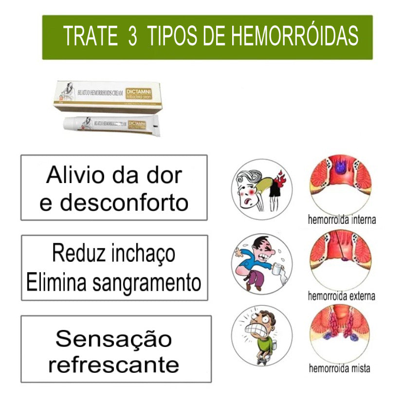 Kit 3 Pomadas Dictamni para Tratamento de Hemorróidas e Fissuras