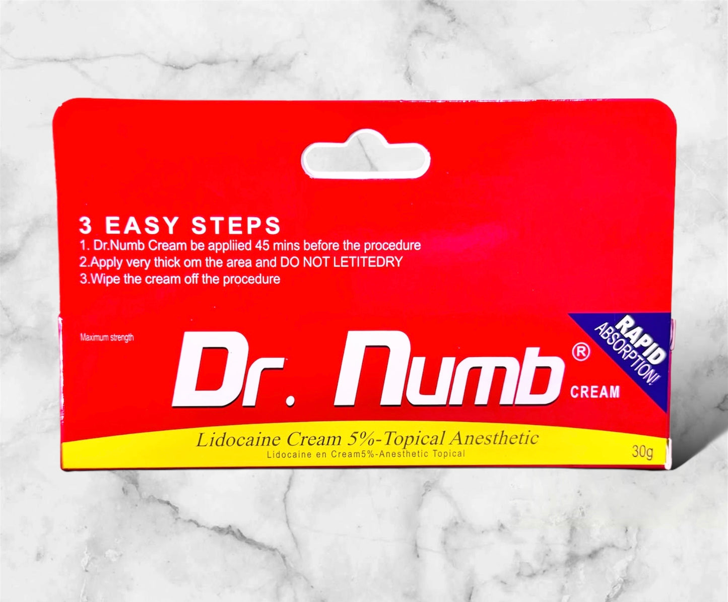 Dr. Numb , Pomada Anestésica para Micropigmentação 30g