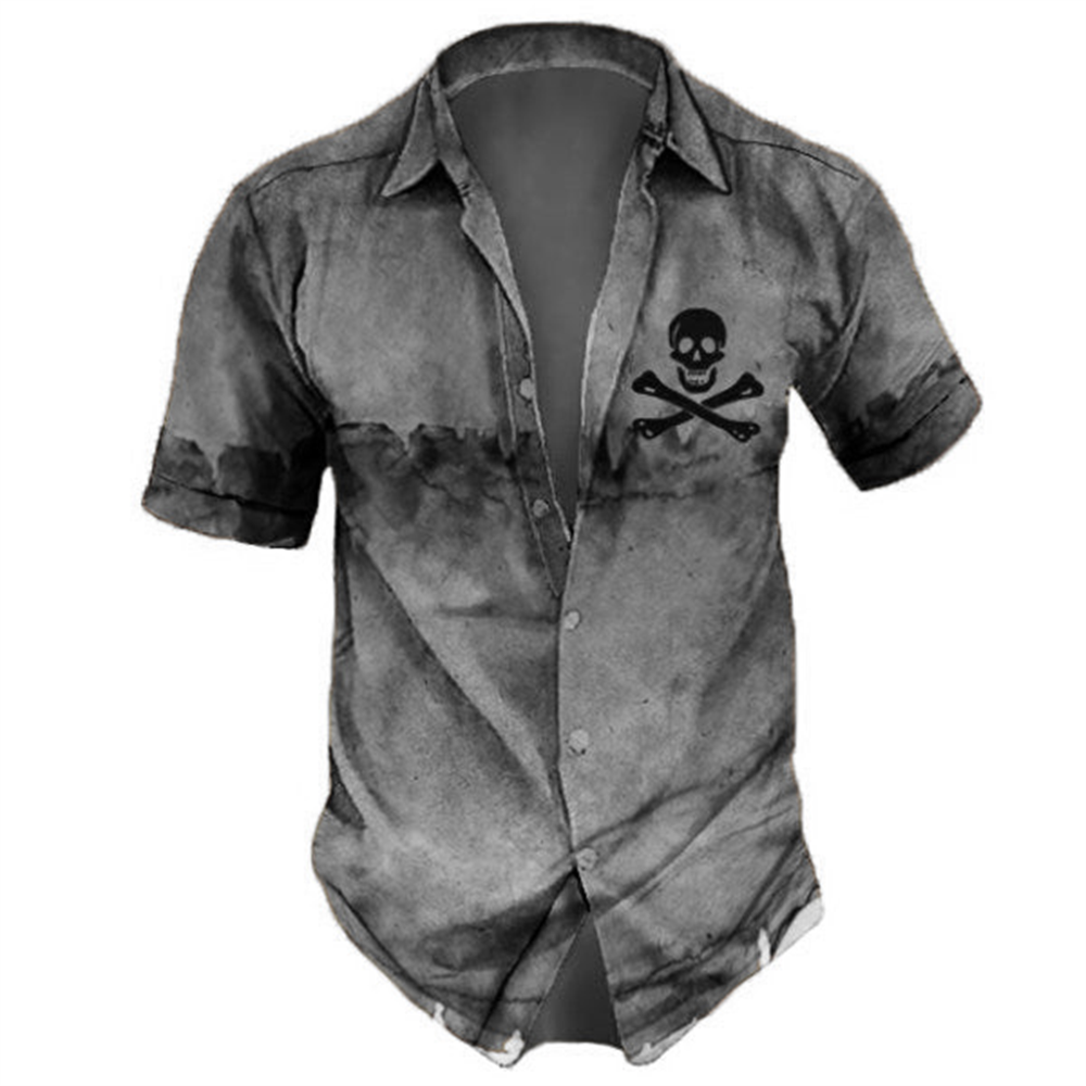 Camisa Skull Caveira, Moda Verão 2024, Rock, Gótico