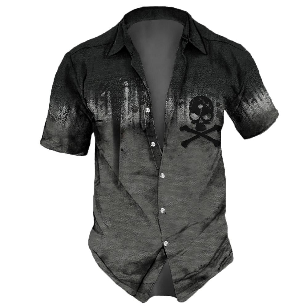 Camisa Skull Caveira, Moda Verão 2024, Rock, Gótico