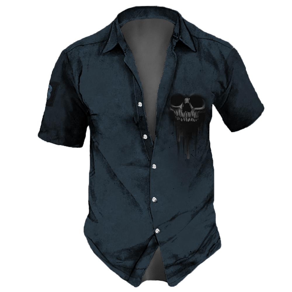 Camisa Skull Caveira, Moda Verão 2024, Rock, Gótico