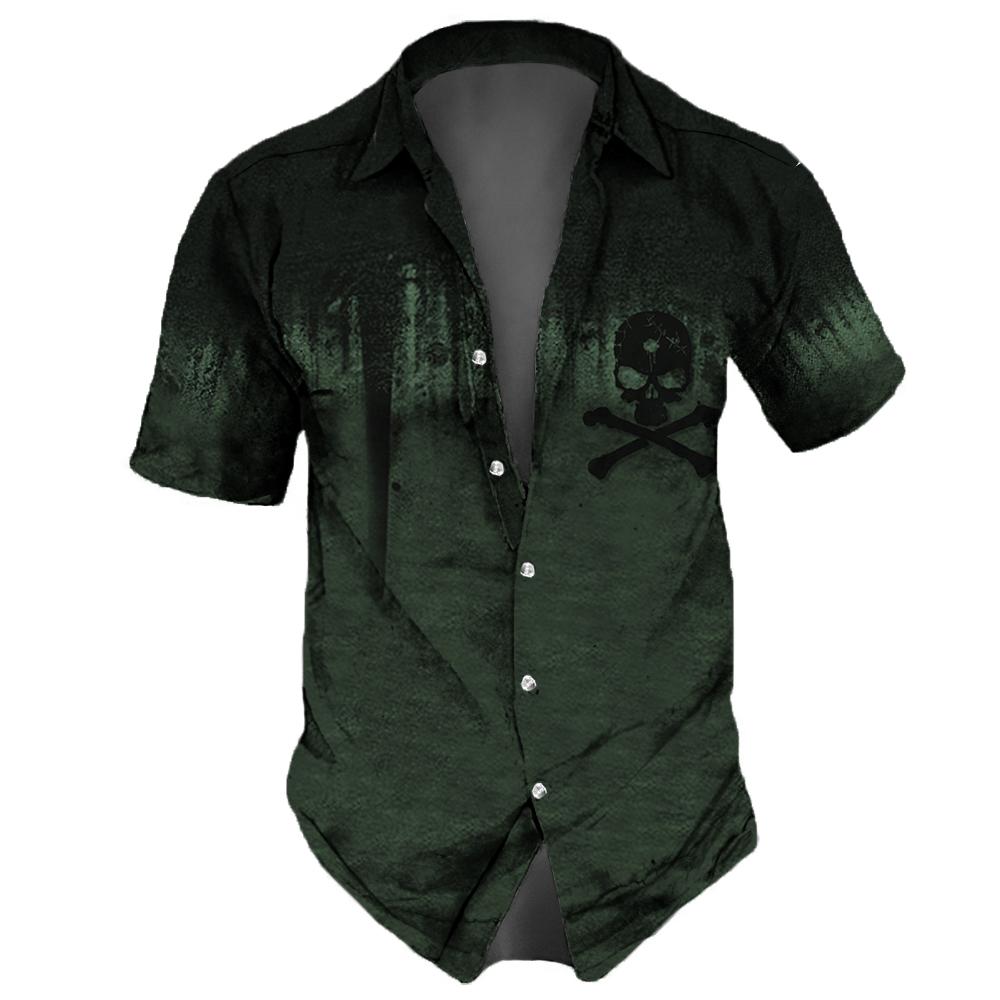 Camisa Skull Caveira, Moda Verão 2024, Rock, Gótico